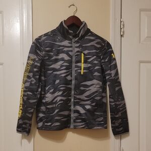 Under Armour Kids Soft Shell Jacket - Gray and Yellow Camo